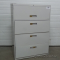 Lt. Grey 4 Drawer Lateral File Cabinet, Locking SND